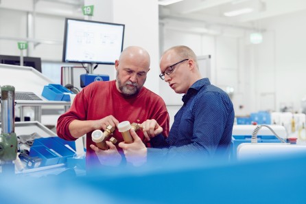 Employees at the factory