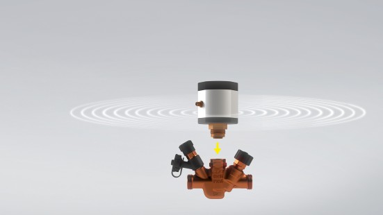 Weergave Multi-Therm-Pro op een inregelafsluiter met radiogolven | Kemper Group